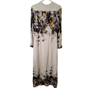 ANNA HARIRI Size Small Maxi Dress Modest Floral Long Sleeve
